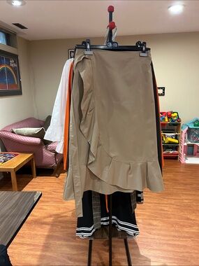 Women’s Ruffle Wrap Skirt in Tan